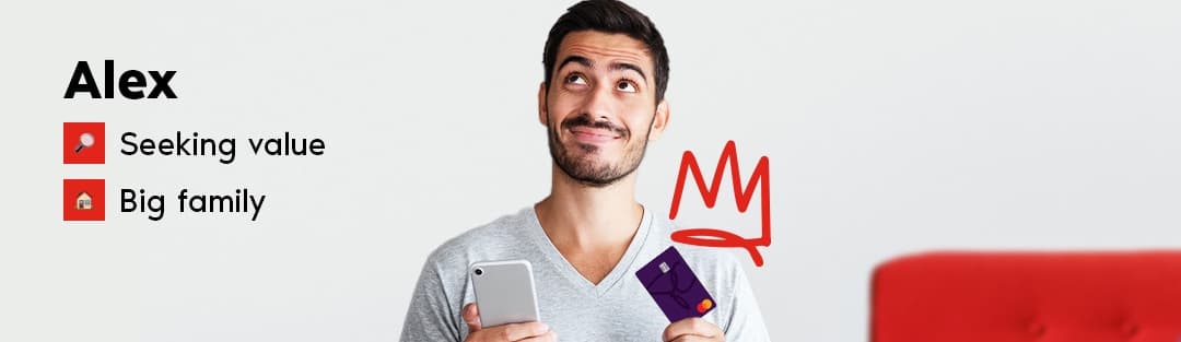 Meet Alex, a PC Money™ Account user seeking value for his family