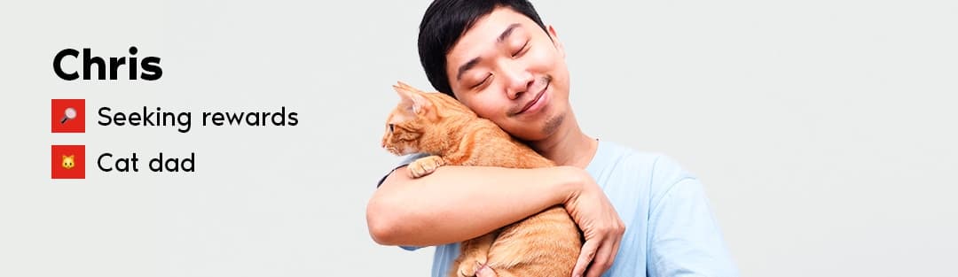 Meet Chris, a PC Money Account user seeking rewards – and a cat dad