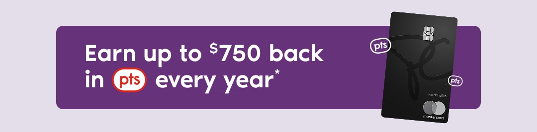 Earn up to $750 back in points every year*